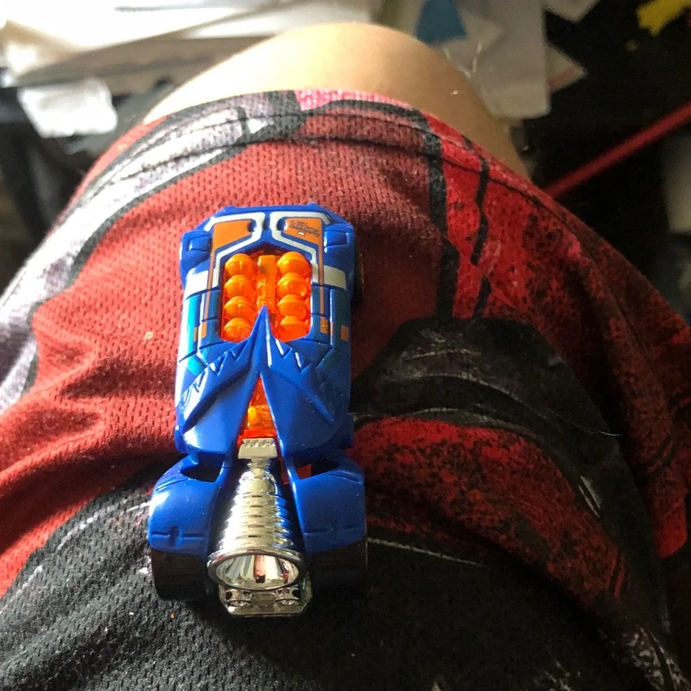 Blue and Orange Toy Car